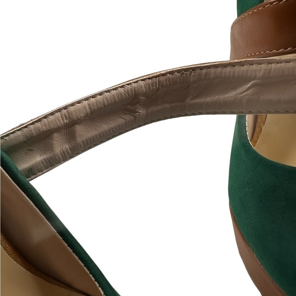 Women's green Round Toe Platform Pumps Chunky High Heel Buckle size US 6 - Picture 11 of 12